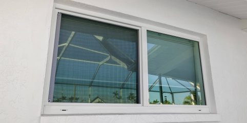 Storm Smart Impact Windows - Horizontal Roller Window White frame